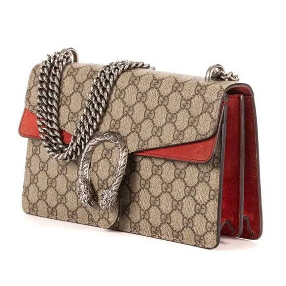 Gucci Dionysus Beige Red Supreme Canvas Shoulder Bag - Picture 2 of 10